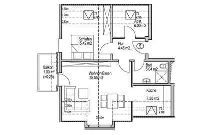 2 - Wohnung 2.5